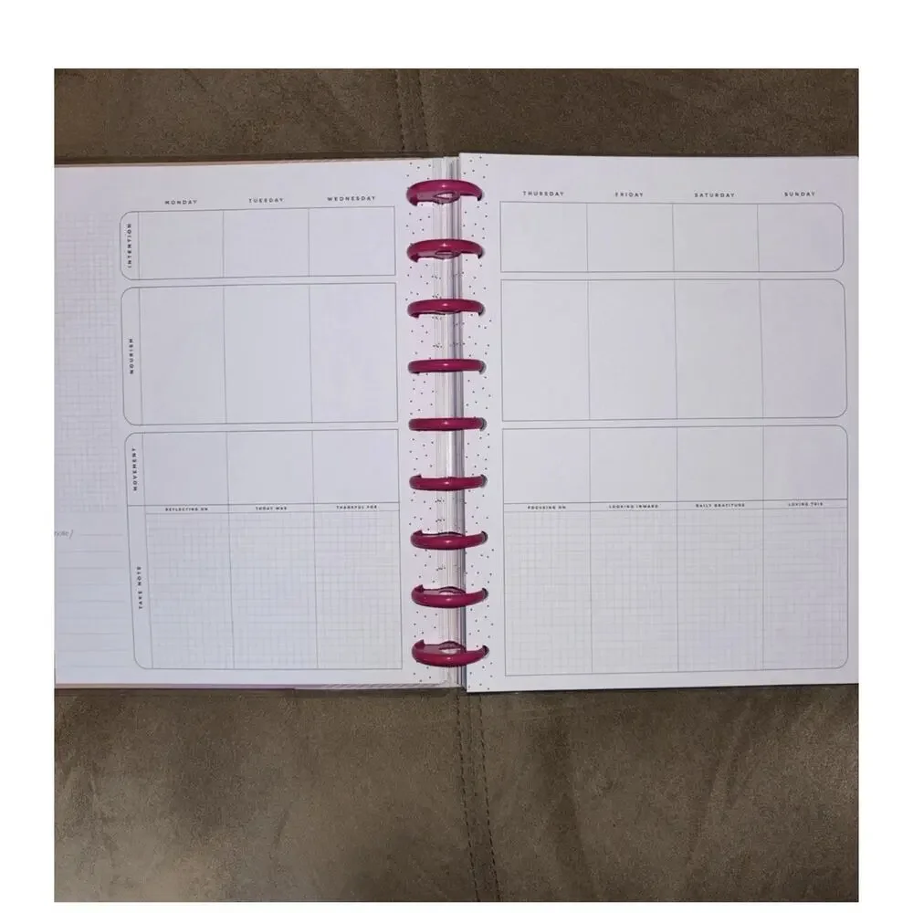 Happy Planner Classic 9 Disc Wellness Layout 6 Mo Extension Undated Neutral
